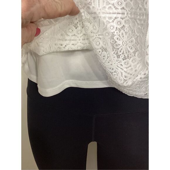 New. Vince Camuto stretch white floral eyelet top. Small. Retails $99 - Picture 9 of 13